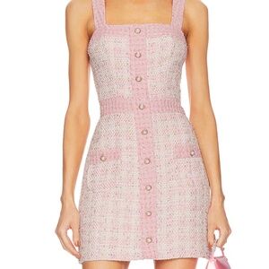 Archie Dress Pink Boucle Dress Size Small